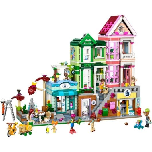 Lego Friends Heartlake City Apartments and Shops, brinquedos com mini bonecas e gatos para maiores de 12 anos