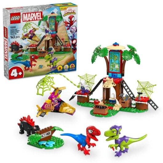 Lego Marvel Spidey y Gobby: Batalla de Raptores en la Base de la Casa del Árbol +4 Años