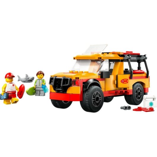 Lego City Furgoneta de Rescate del Socorrista, Furgoneta y Tiburón de Juguete para Niños de 6+ Años