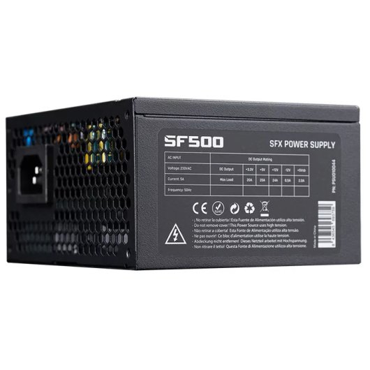 Hiditec SF500 Fuente de Alimentación SFX 500W CircuitShield Ventilador 8cm Negra