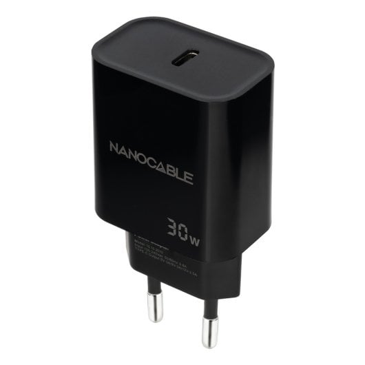 Nanocable 10.10.2010 Cargador de Pared USB-C 30W Negro