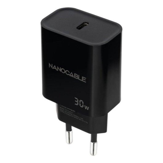 Ladegerät Nanocable 10.10.2010 USB-C 30W Power Delivery Schwarz Kompakt