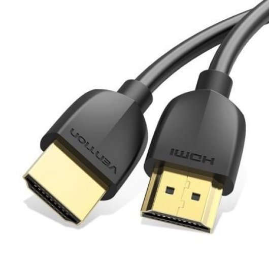 Vention AAIBH Cable HDMI 2.0 2m Negro Ultra Fino UHD 4K 3D Chapado en Oro