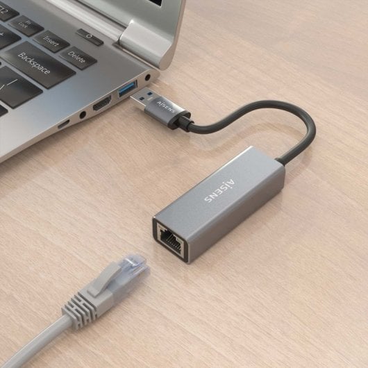 AISENS A110-0296 Conversor USB 3.0 a Ethernet Gigabit 15cm Gris