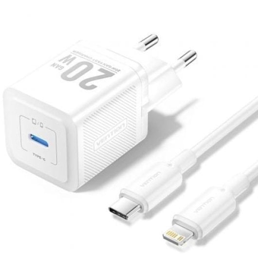 Chargeur Vention TZ-FEPW0-EU-02 GaN 20 W 1 x USB-C + câble Lightning 1 m