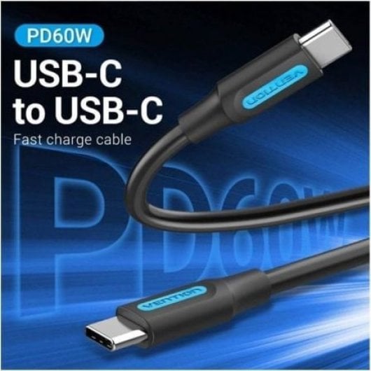 Vention COSBI Cable USB 2.0 Tipo-C 3m 60W 480Mbps Negro