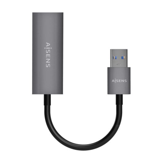AISENS Adaptador USB 3.0 a Ethernet Gigabit 10/100/1000 Mbps Gris 15cm