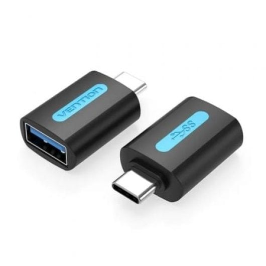 Vention CDUB0 Adaptador USB 3.0 Tipo-C Macho a USB A Hembra Negro 5Gbps 3A