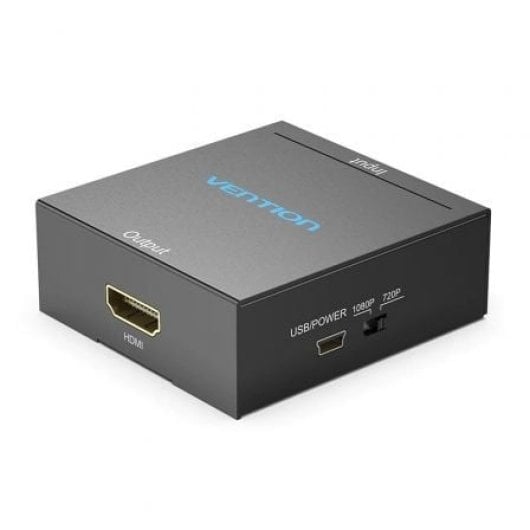 Vention AEFB0 Convertidor RCA a HDMI USB Metal Negro 1080p