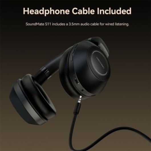 Vention SoundMate S11 Auriculares Inalámbricos Bluetooth 5.3 con Micrófono Negros