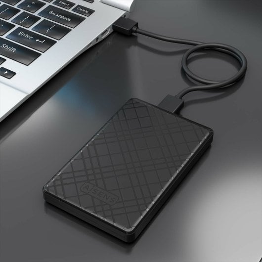 Aisens ASE-2522B Case esterno per SSD/HDD 2,5" SATA USB 3.0/3.1 Nero 9,5 mm