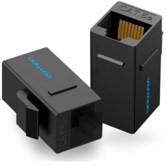 Vention VDD-B07-B Adaptador RJ45 Cat5e Hembra/Hembra Negro ABS