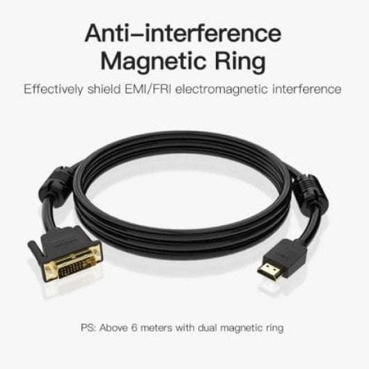 Vention ABFBF Cable Conversor DVI Macho a HDMI Macho 1m Negro