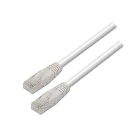 AISENS A135-0251 Cable Red RJ45 Cat6 2m Blanco Conectores Oro UTP