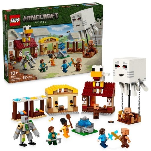 Lego Minecraft El Ataque a la Aldea del Globo de Ghast +10 Años