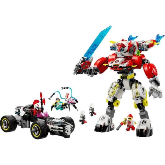 Lego Dreamzzz Meca Tigre de Cooper y Bólido de Zero, Juguete de Coche y Robot para Niños +9 Años