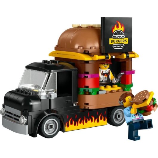 Lego City Camión Hamburguesería Set de Construcción de Juguetes para Niños Mayores de 5 Años