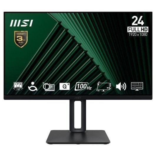 Monitor MSI PRO MP245PG 23.8" FullHD 100Hz IPS Altura Ajustável Colunas