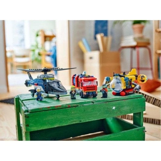 Konstruktionsspielzeug Lego City 60462 Remix Helikopter Feuerwehrwagen U-Boot modular