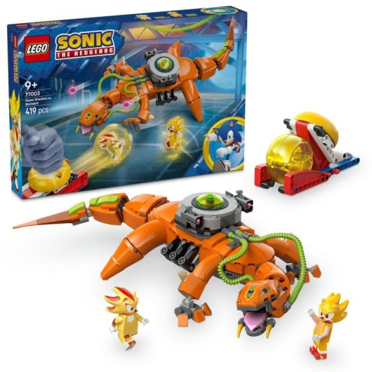 Lego Sonic The Hedgehog Super Shadow vs. Biolizard con Chaos Emerald, Juguete Gamer Niños 9+ Años