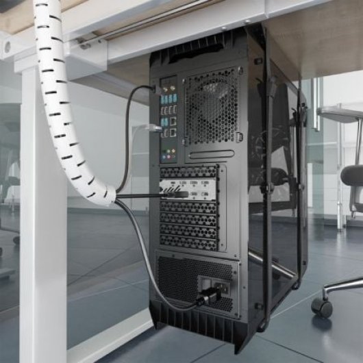 Organizador de cables en espiral AISENS A151-0917 1m diámetro 25mm blanco adaptador incluido