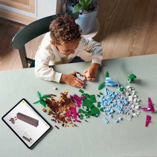 Lego Classic Dinosaurios Creativos, Juguete para Construir Huevo, Rex y Volcán 5+ Años
