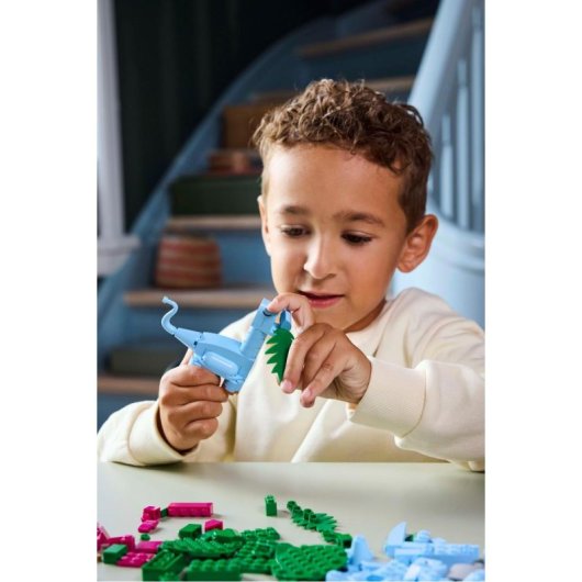 Lego Classic Dinosaurios Creativos, Juguete para Construir Huevo, Rex y Volcán 5+ Años