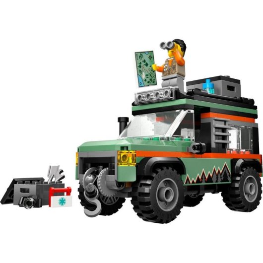 Lego City Todoterreno 4x4 de Montaña, Vehículo de Montaña y Minifigura para Niños de 6+ Años