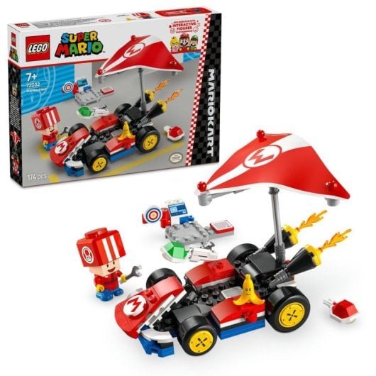 Lego Super Mario Kart: Coche Estándar y Figura de Toad para Niños de 7+ Años
