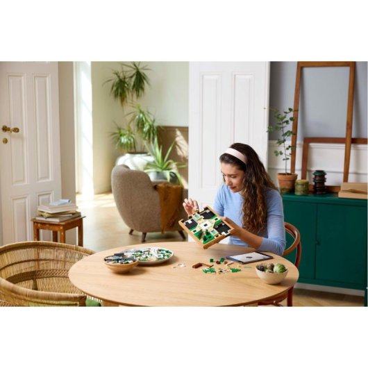 Lego Icons Jardín con Fuente, Maqueta para Adultos y Decoración Hogar 18+ Años