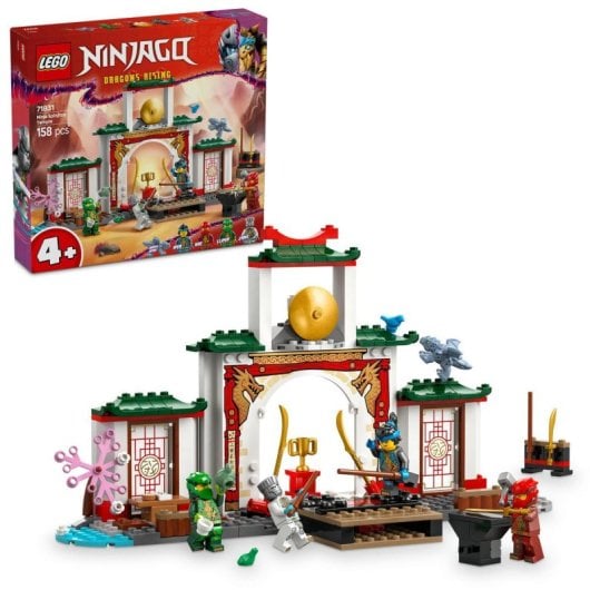 Lego Ninjago Templo Ninja del Spinjitzu, Maqueta y Figuras de Zane, Kai y Lloyd para Niños 4+ Años