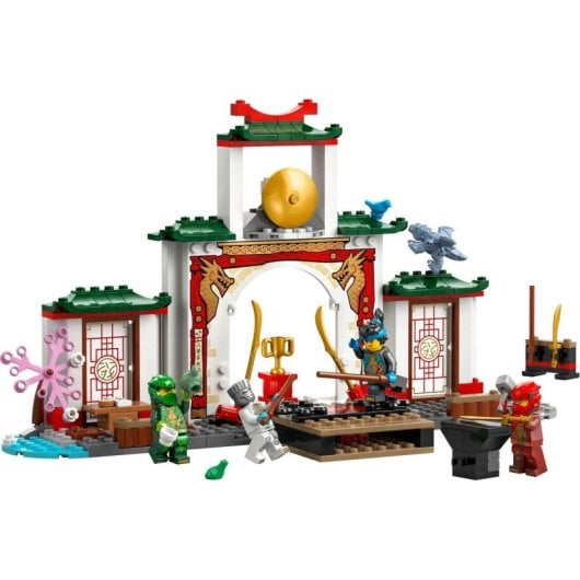 Lego Ninjago Templo Ninja del Spinjitzu, Maqueta y Figuras de Zane, Kai y Lloyd para Niños 4+ Años