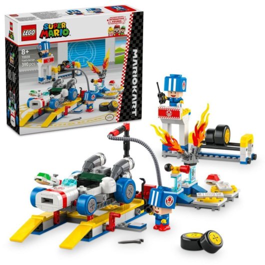 Lego Super Mario Kart: Garaje de Toad, Juguete Personalizable Coche y 2 Figuras para Niños 8+ Años