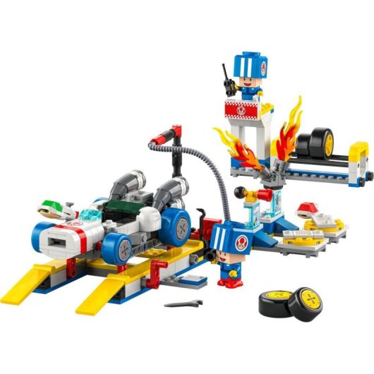 Lego Super Mario Kart: Garaje de Toad, Juguete Personalizable Coche y 2 Figuras para Niños 8+ Años