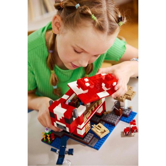 Lego Minecraft La Casa-Champiñaca, Construcción de Isla y Figuras de Videojuego para Niños 8+ Años