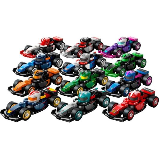 Brinquedo colecionável Lego F1 Cars, 1 de 12 miniaturas de automóveis para maiores de 6 anos
