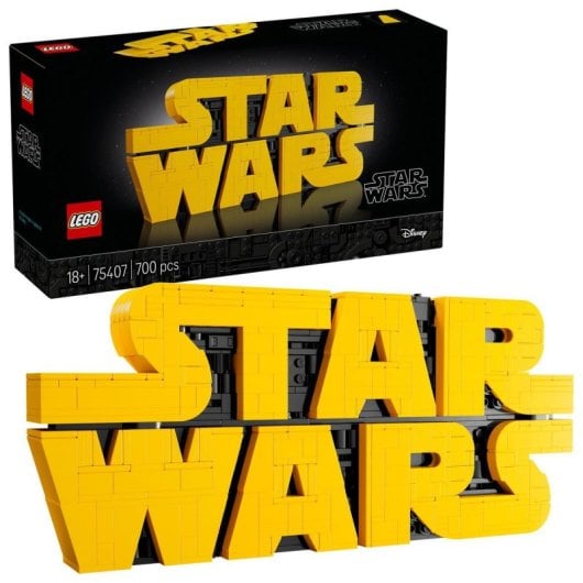 Lego Star Wars Logotipo de Star Wars para Construir, Rótulo, Set para Construir y Exponer 18+ Años