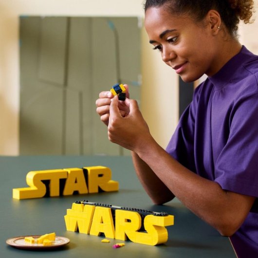 Lego Star Wars Logotipo de Star Wars para Construir, Rótulo, Set para Construir y Exponer 18+ Años