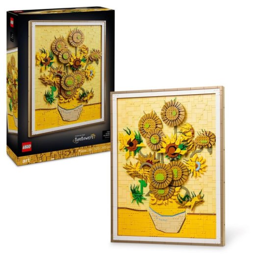 Lego Art Vincent Van Gogh: Los Girasoles, Set de Construcción Obra de Arte Mural Pictórica 18+ Años