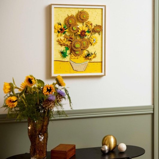 Lego Art Vincent Van Gogh: Los Girasoles, Set de Construcción Obra de Arte Mural Pictórica 18+ Años