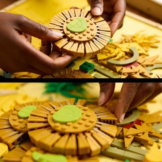 Lego Art Vincent Van Gogh: Los Girasoles, Set de Construcción Obra de Arte Mural Pictórica 18+ Años