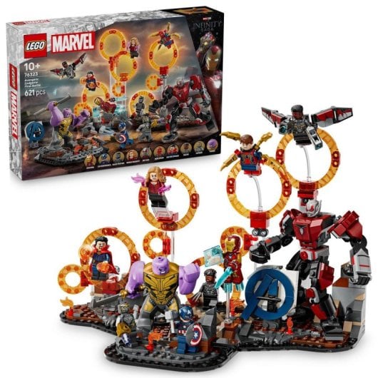Lego Marvel Batalla Final de Vengadores: Endgame, Set Construible de Superhéroes, 10 Figuras