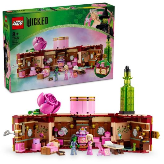 Lego Wicked Dormitorio de Glinda y Elphaba, Juguete Coleccionable con 2 Minipersonajes 8+ Años