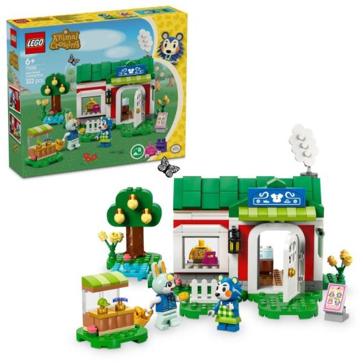 Lego Animal Crossing Tienda de Ropa de las Hermanas Manitas, Juguete de Construcción 6+ Años