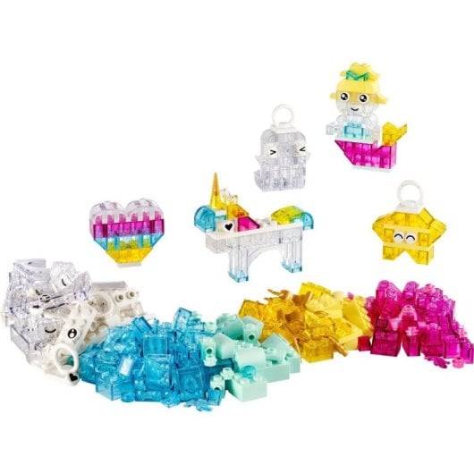Lego Classic Caja de Magia Transparente, Ladrillos de Colores Creativos, 5+ Años