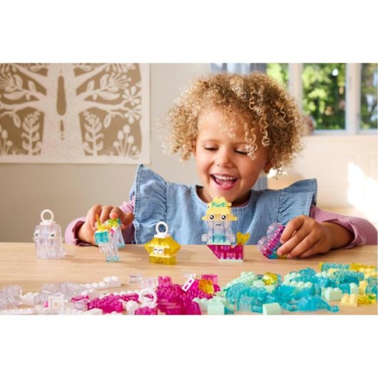 Lego Classic Caja de Magia Transparente, Ladrillos de Colores Creativos, 5+ Años