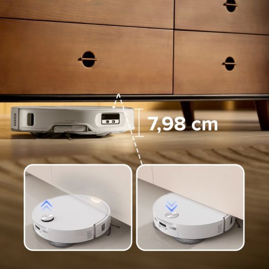 Aspirador Robô com Mopa Roborock Qrevo CurvX Com Esvaziamento Automatico Navegação LiDAR 22.000 Pa Com IA Com Câmara