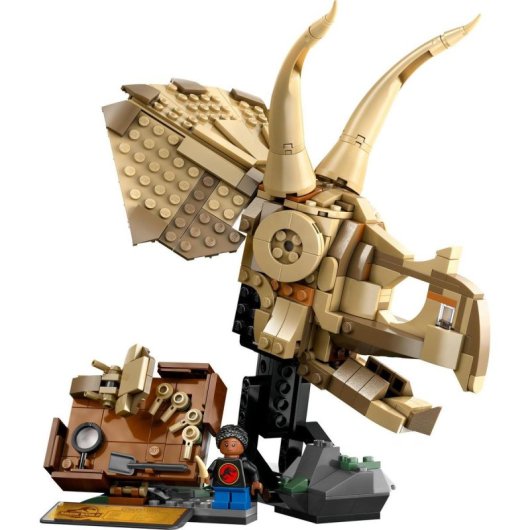 Lego Jurassic World Fósiles de Dinosaurio: Cráneo de Triceratops para Niños de 9+ Años