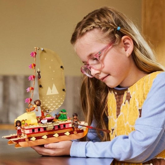 Lego Vaiana Canoa de Aventuras de Vaiana, Barco y Minifiguras de Película Disney para Niños 6+ Años