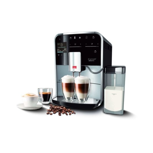 Cafetera Automática Espresso Melitta 1,8L 15 bar doble surtidor pantalla TFT plata